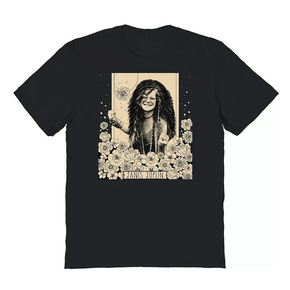 Men's Janis Flowers Graphic Tee, Size: XL, Black Product Image