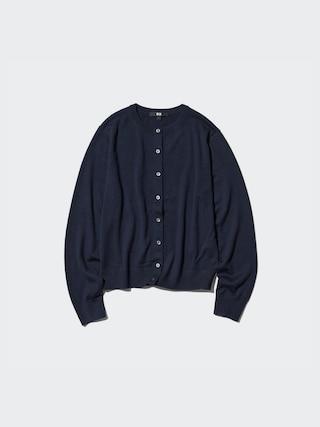 Womens Merino Cardigan with Shape-Retaining Small UNIQLO US Product Image