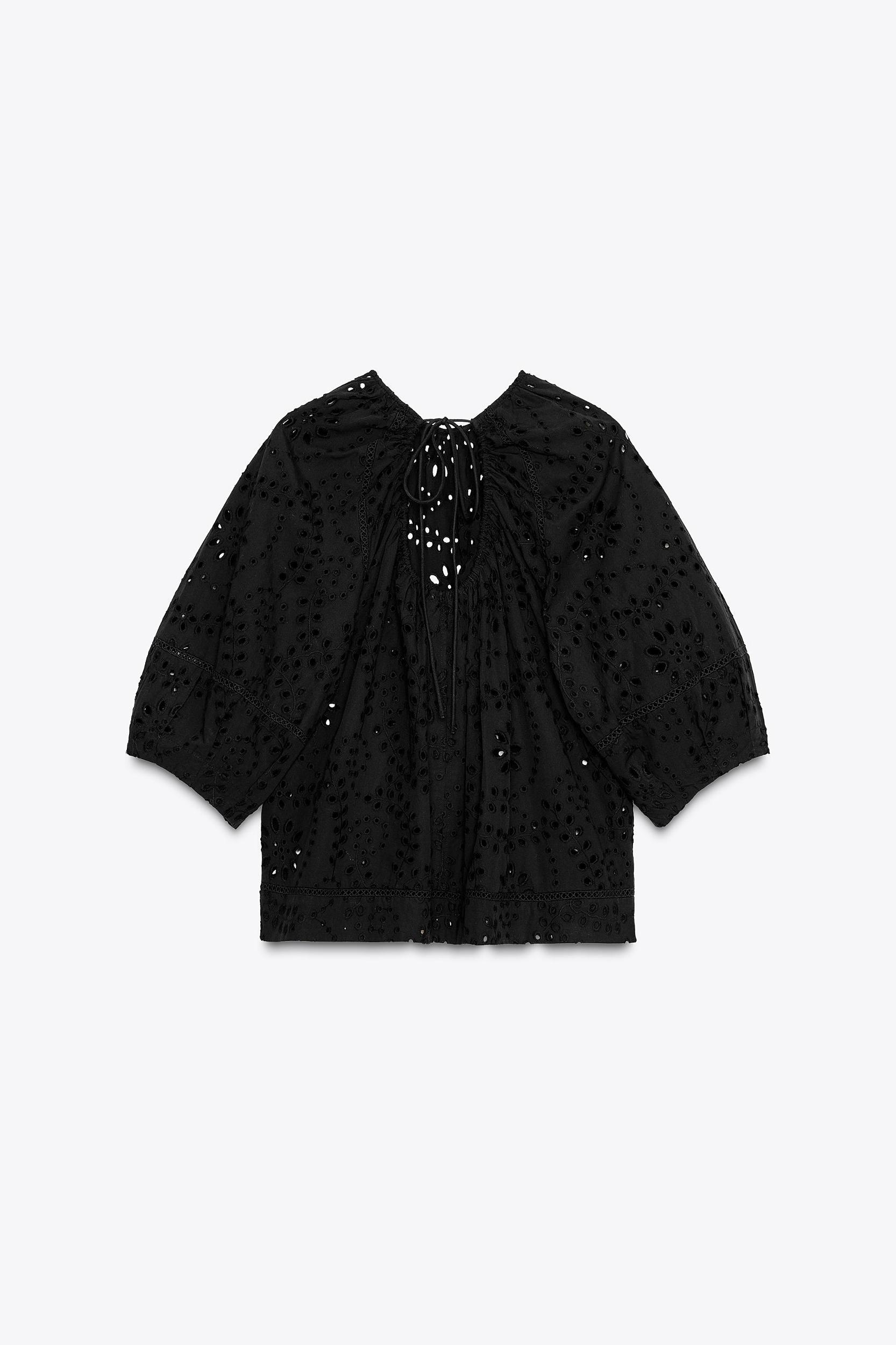 ZW COLLECTION EMBROIDERED EYELET BLOUSE Product Image