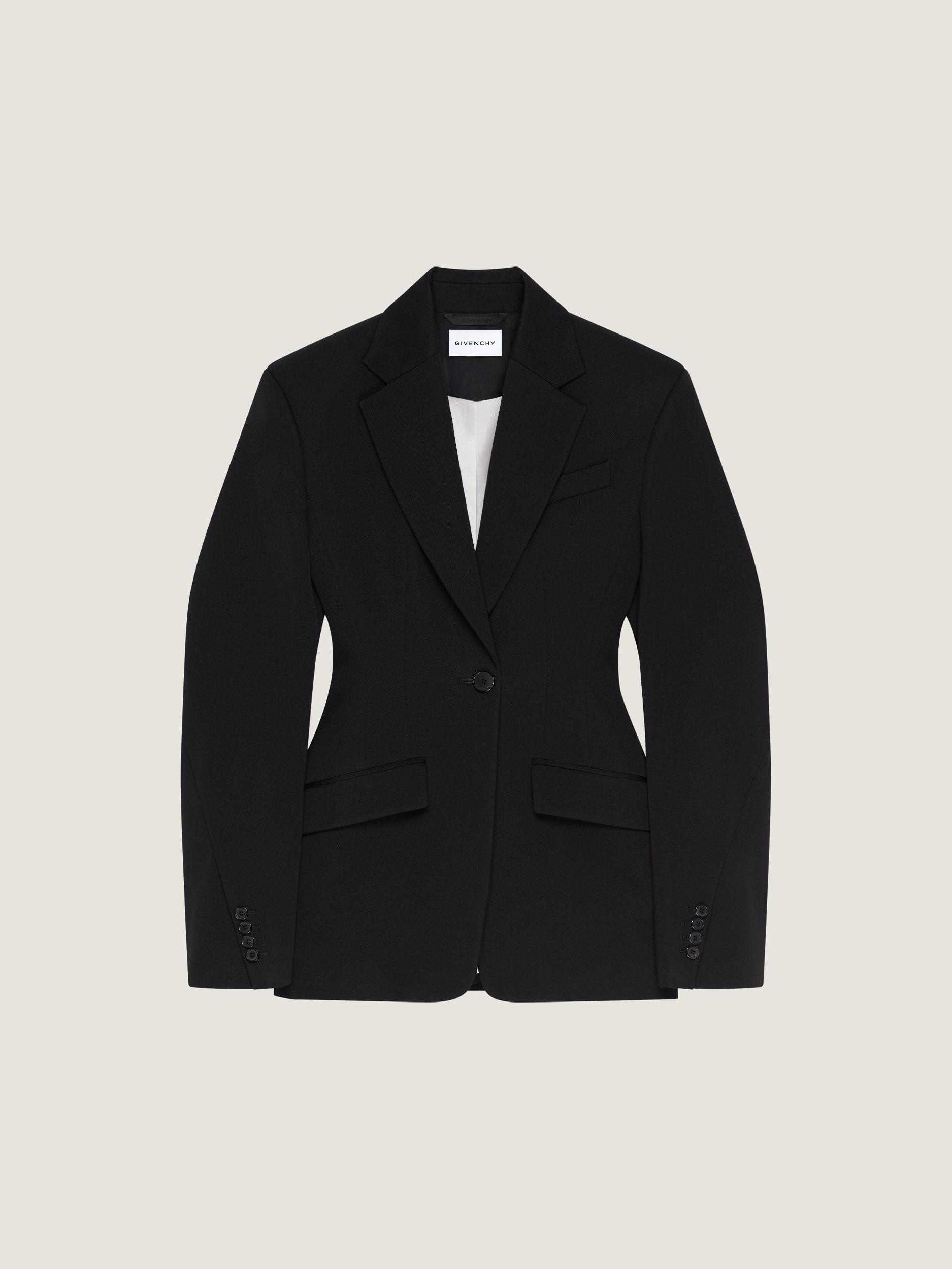 Single-breasted Cocoon jacket in wool Product Image