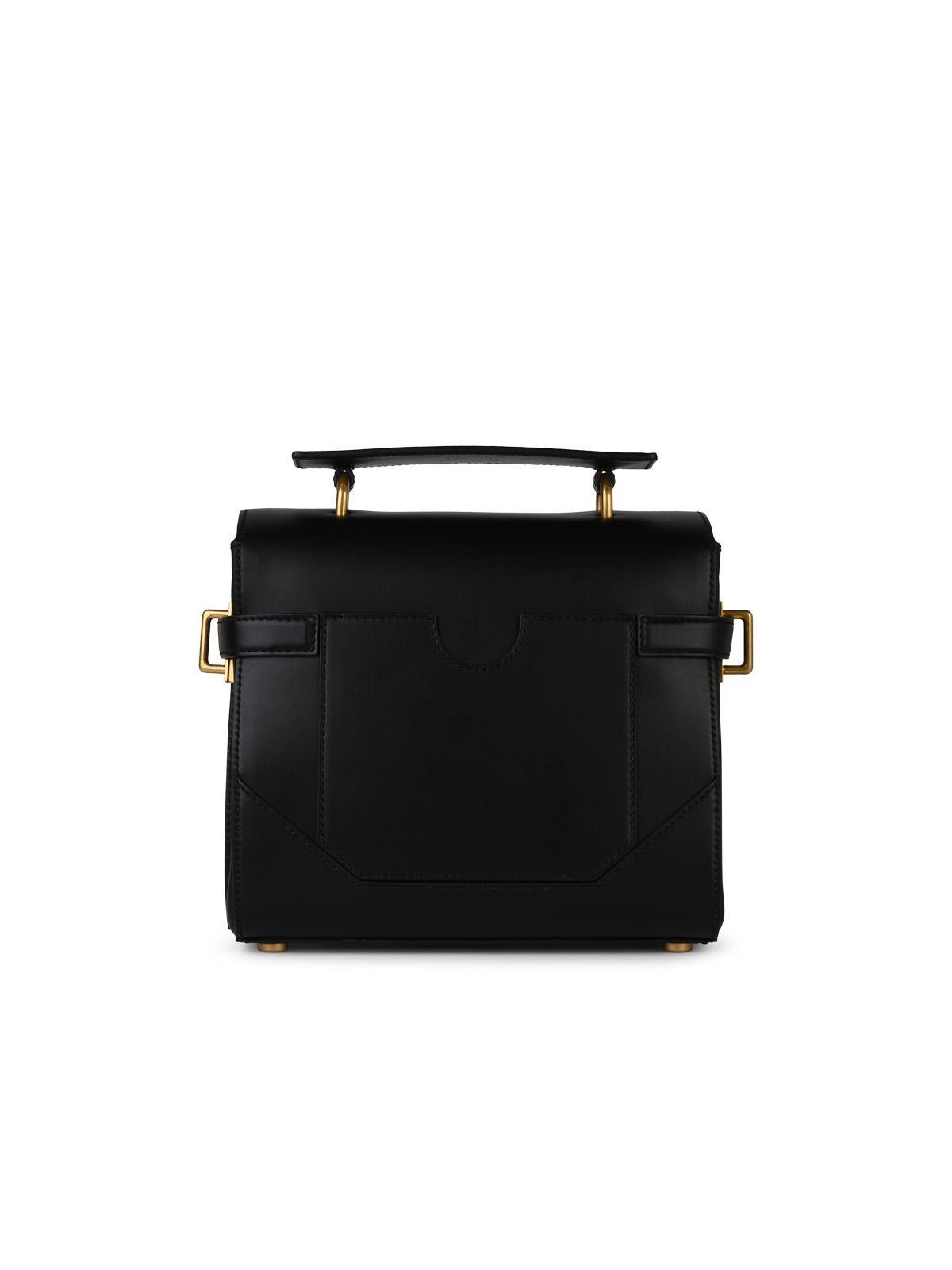 BALMAIN B-buzz 23 Black Leather Bag Product Image