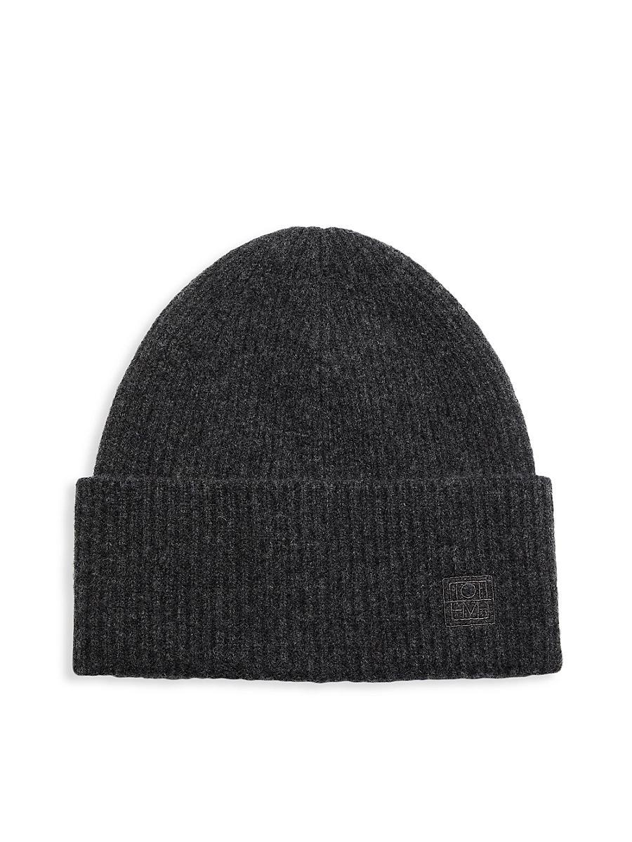 Womens Ribbed Wool & Cashmere Beanie Product Image