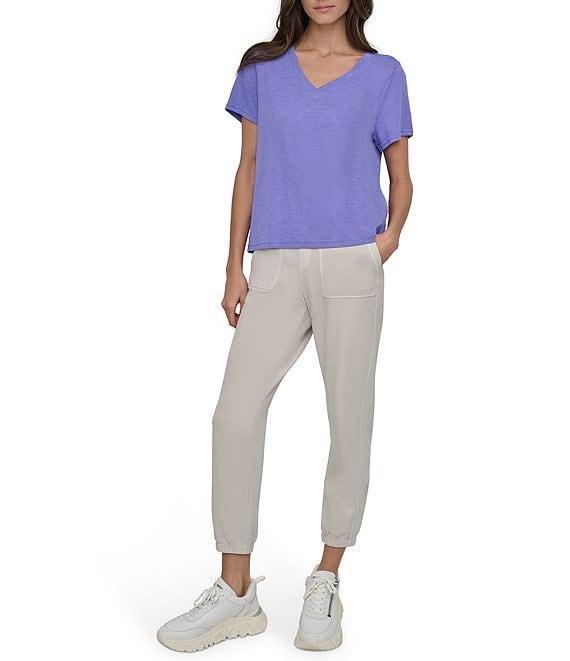 DKNY Sport by Donna Karen V-Neck Short Sleeve Slub Tee Product Image