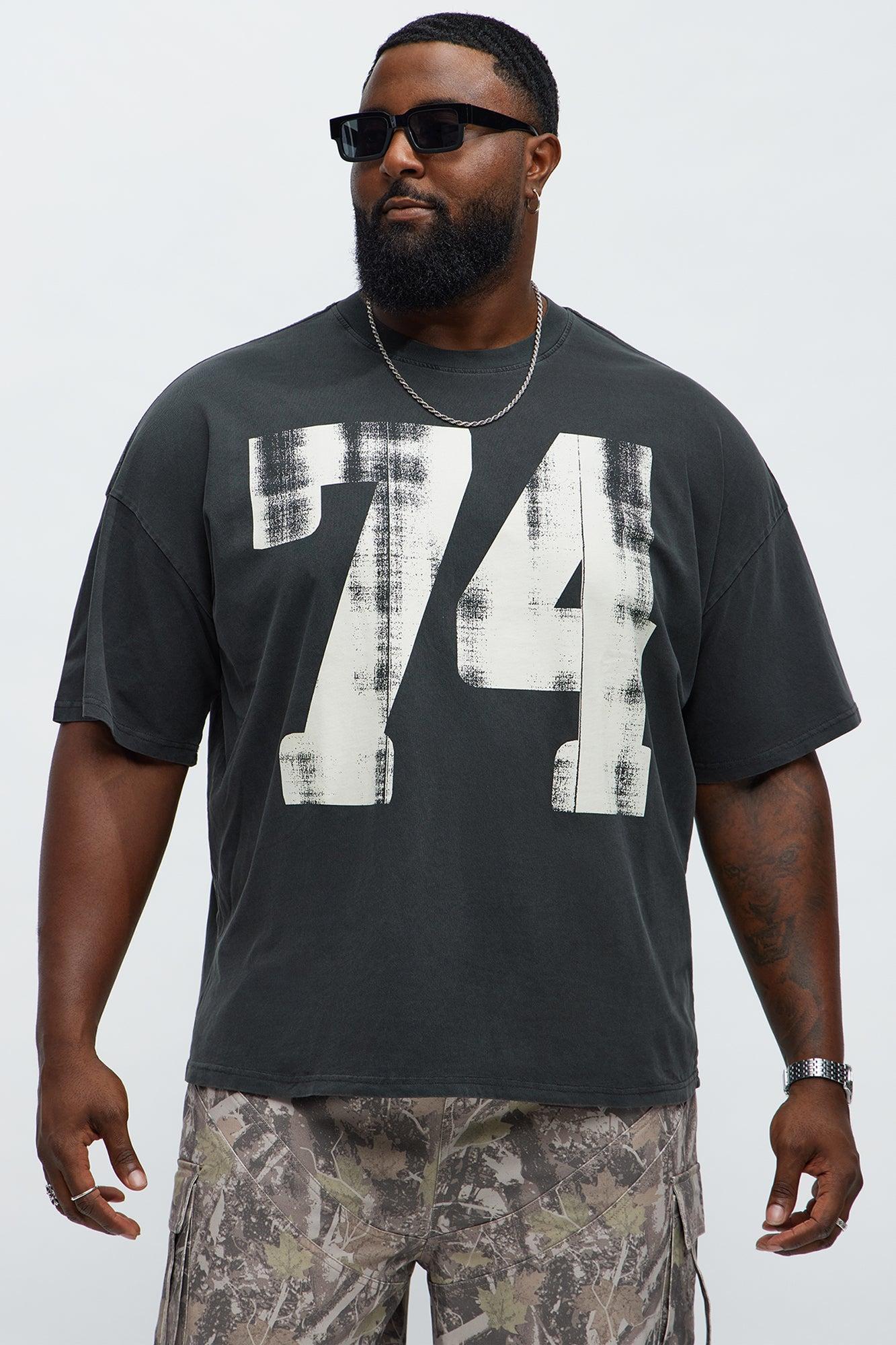 Big 74 Oversized Short Sleeve Tee - Black Wash Male Product Image