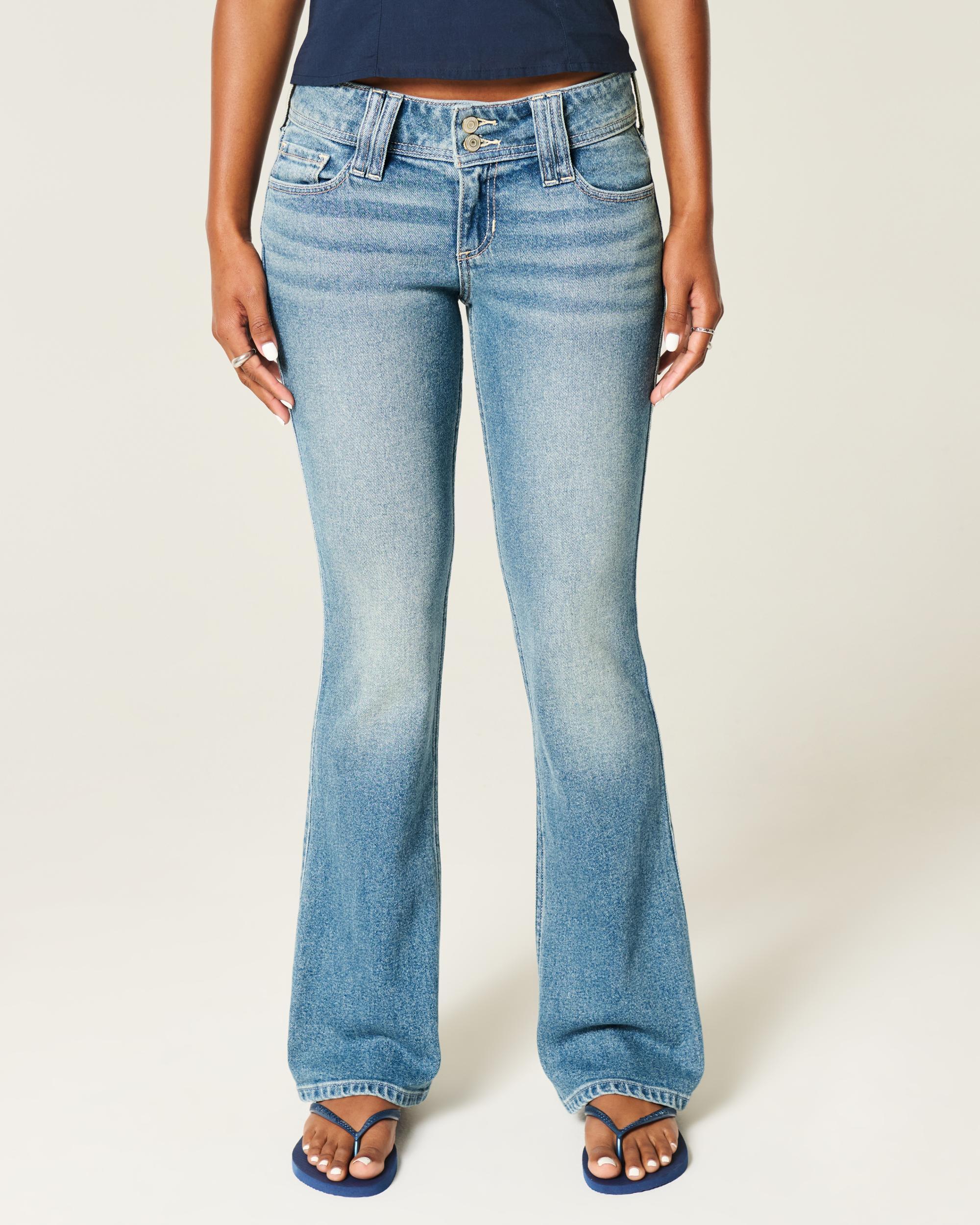 Low-Rise Medium Wash Embroidered Florals Boot Jeans Product Image