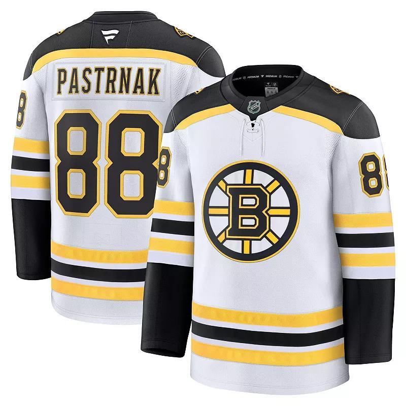 Men's Fanatics David Pastrnak White Boston Bruins Away Premium Jersey, Size: 52 Product Image