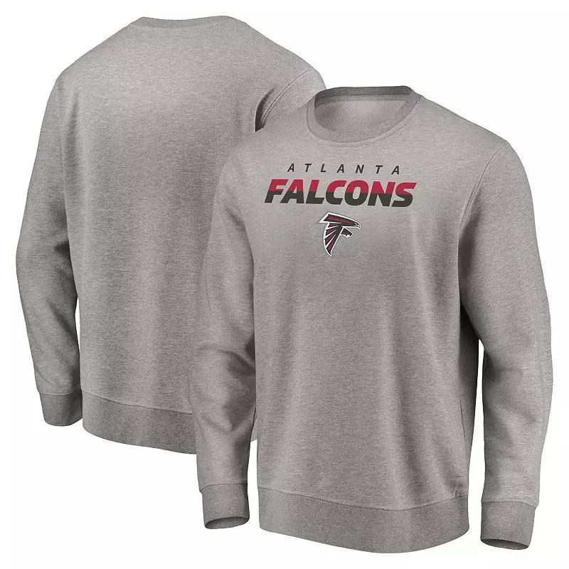 Men's Fanatics Branded Heathered Gray Atlanta Falcons Block Party Pullover Sweatshirt, Size: Small, Grey Product Image