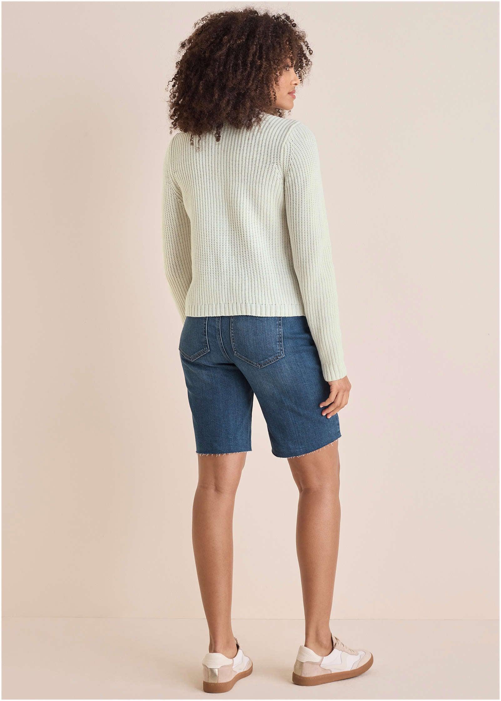 Rose Button Cardigan - Off White Product Image