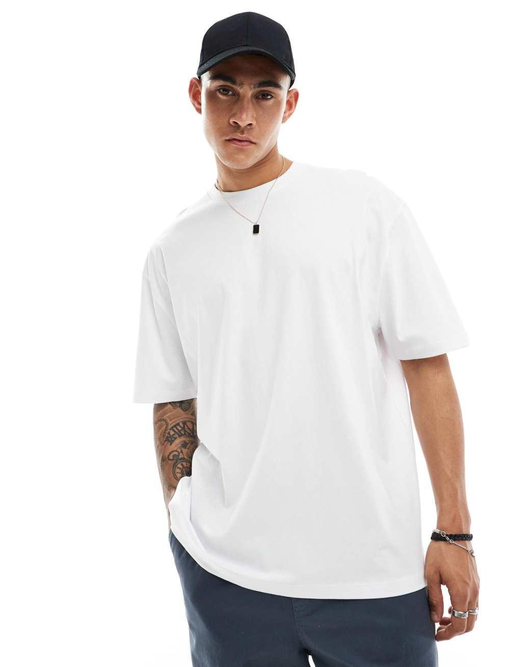 ASOS DESIGN oversized T-shirt in white with renaissance back print Product Image