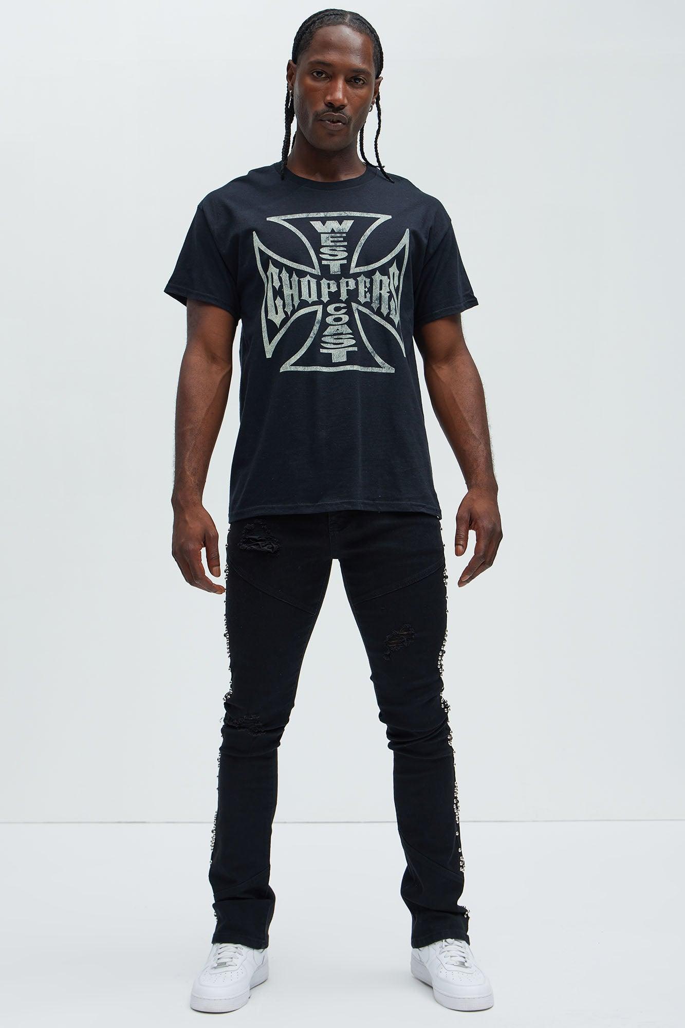 West Coast Choppers Cross Short Sleeve Tee - Black Product Image