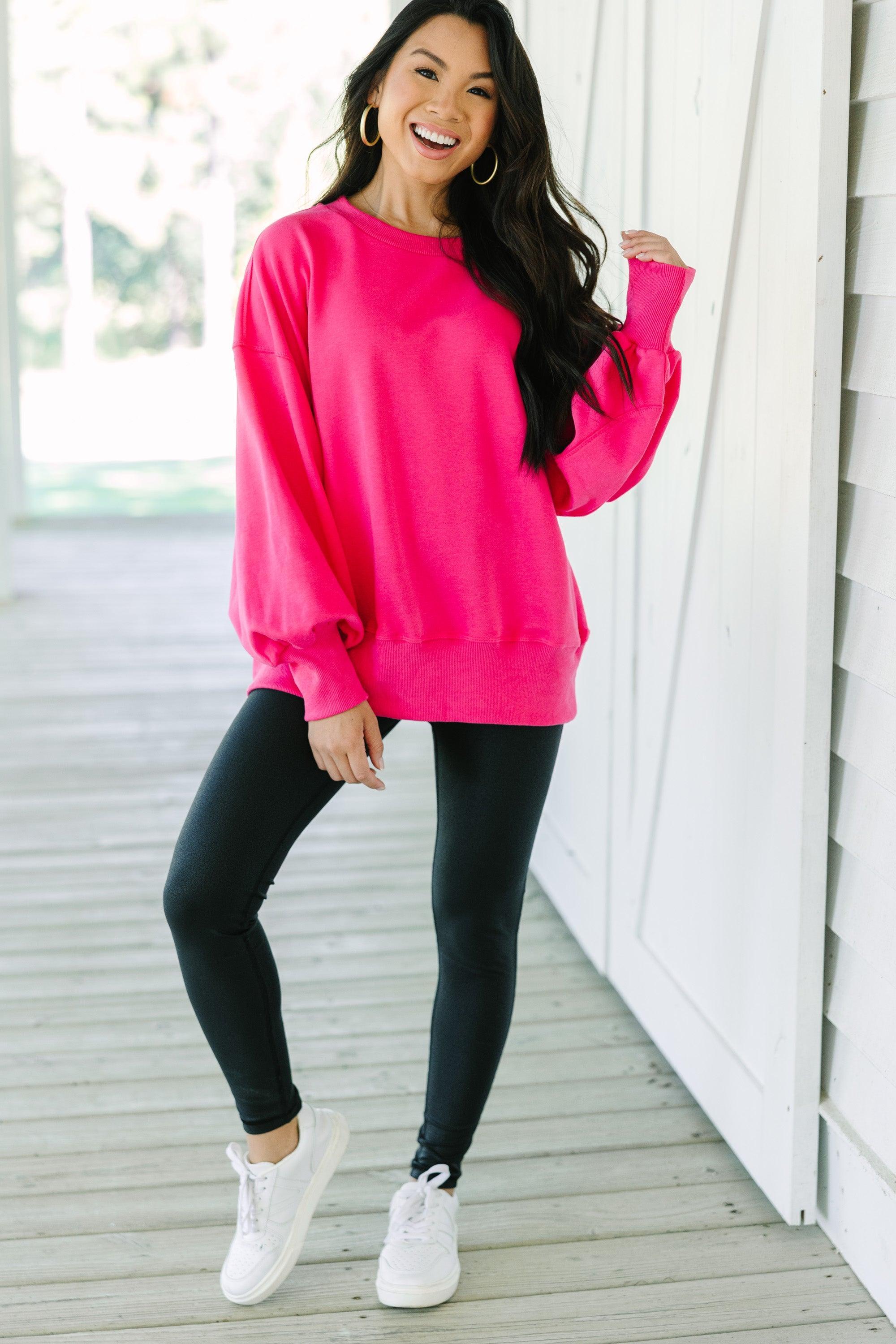 All The Facts Fuchsia Pink Pullover Female Product Image