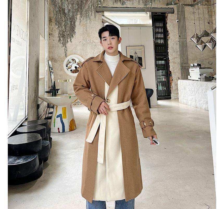 Two-Tone Tie-Front Coat Product Image