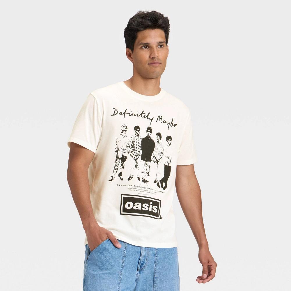 Men's Oasis Short Sleeve Graphic T-Shirt - Goodfellow & Co™ Off-White M Product Image