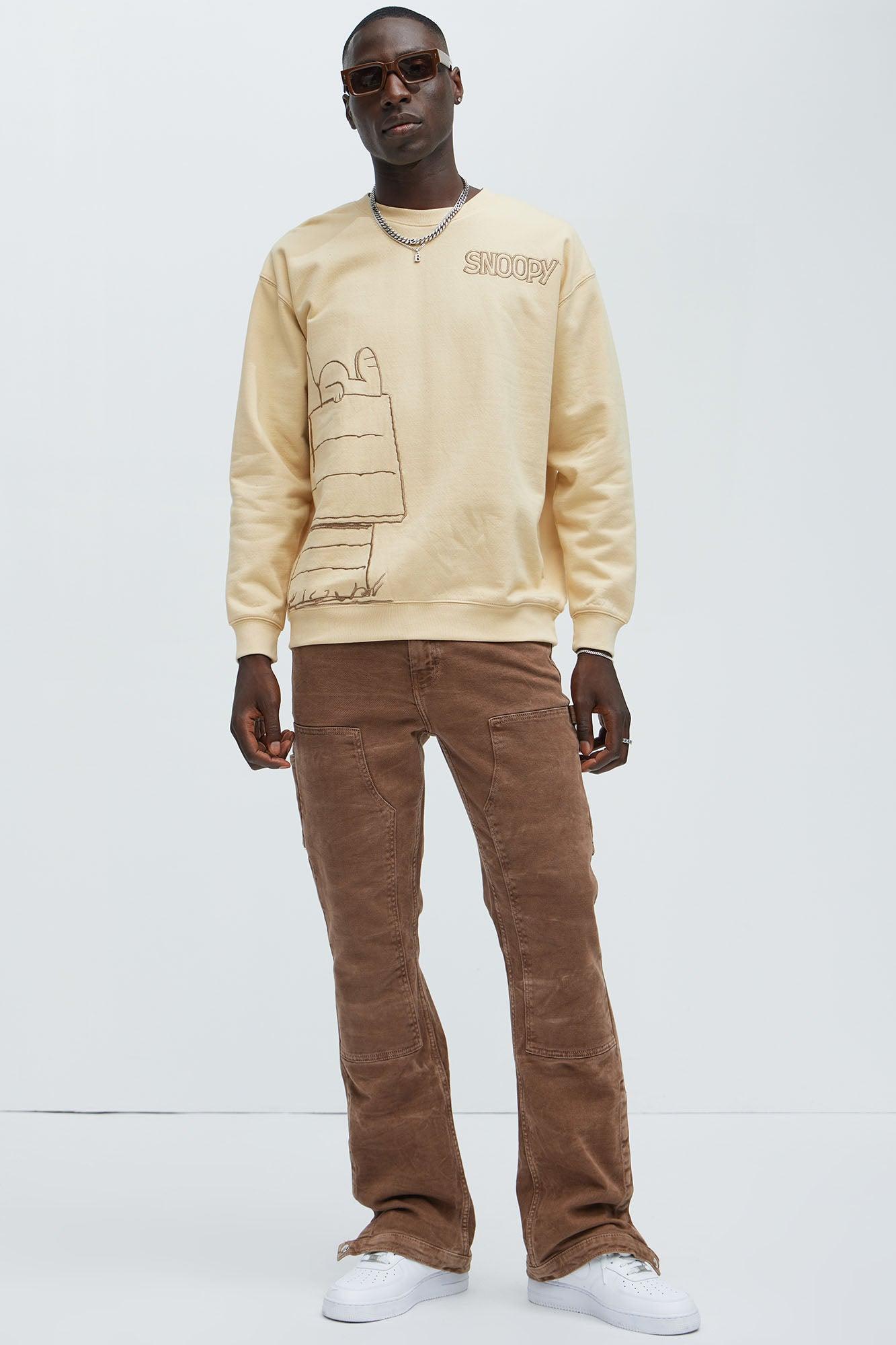 Peanuts Snoopy Crewneck Sweater - Tan Product Image