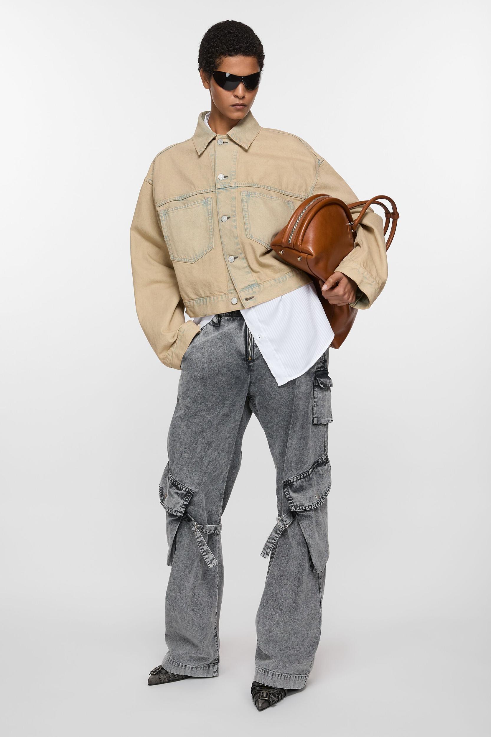 Denim jacket - Oversized cropped fit Product Image