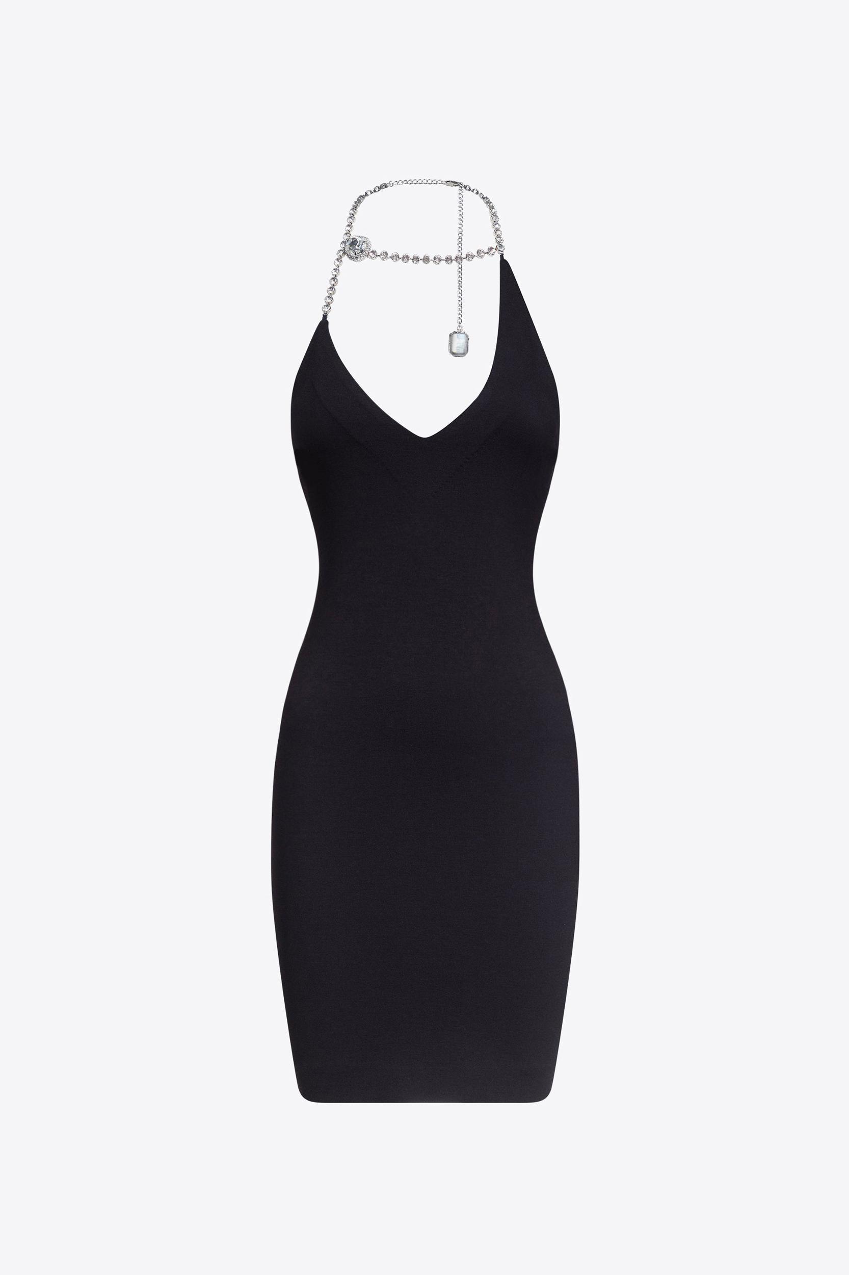 Crystal Halter Mini Dress Product Image