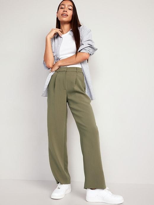 Extra High-Waisted Taylor Trouser Wide-Leg Pants Product Image