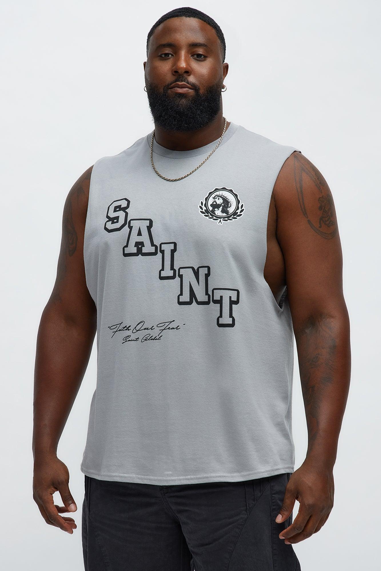 Saint University Muscle Tee - Grey Male Product Image