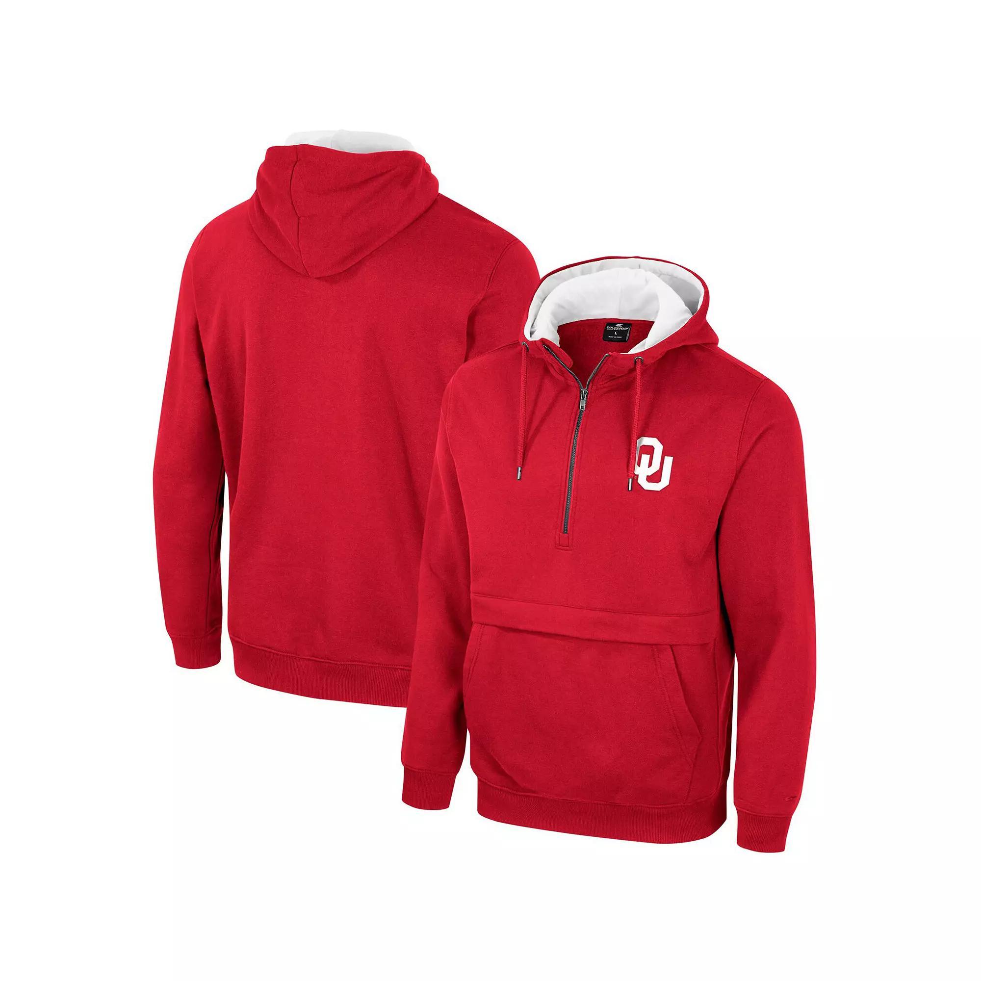 Men's Colosseum Crimson Oklahoma Sooners Half-Zip Hoodie, Size: Medium, Red Product Image