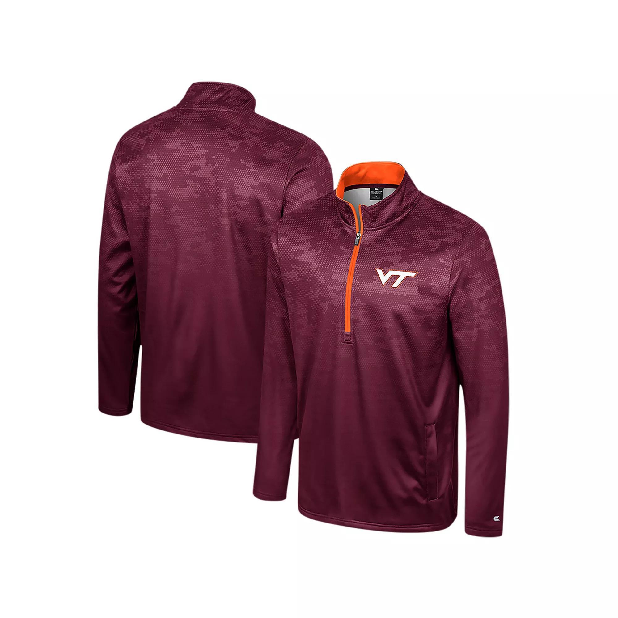 Men's Colosseum Maroon Virginia Tech Hokies The Machine Half-Zip Jacket,  Product Image
