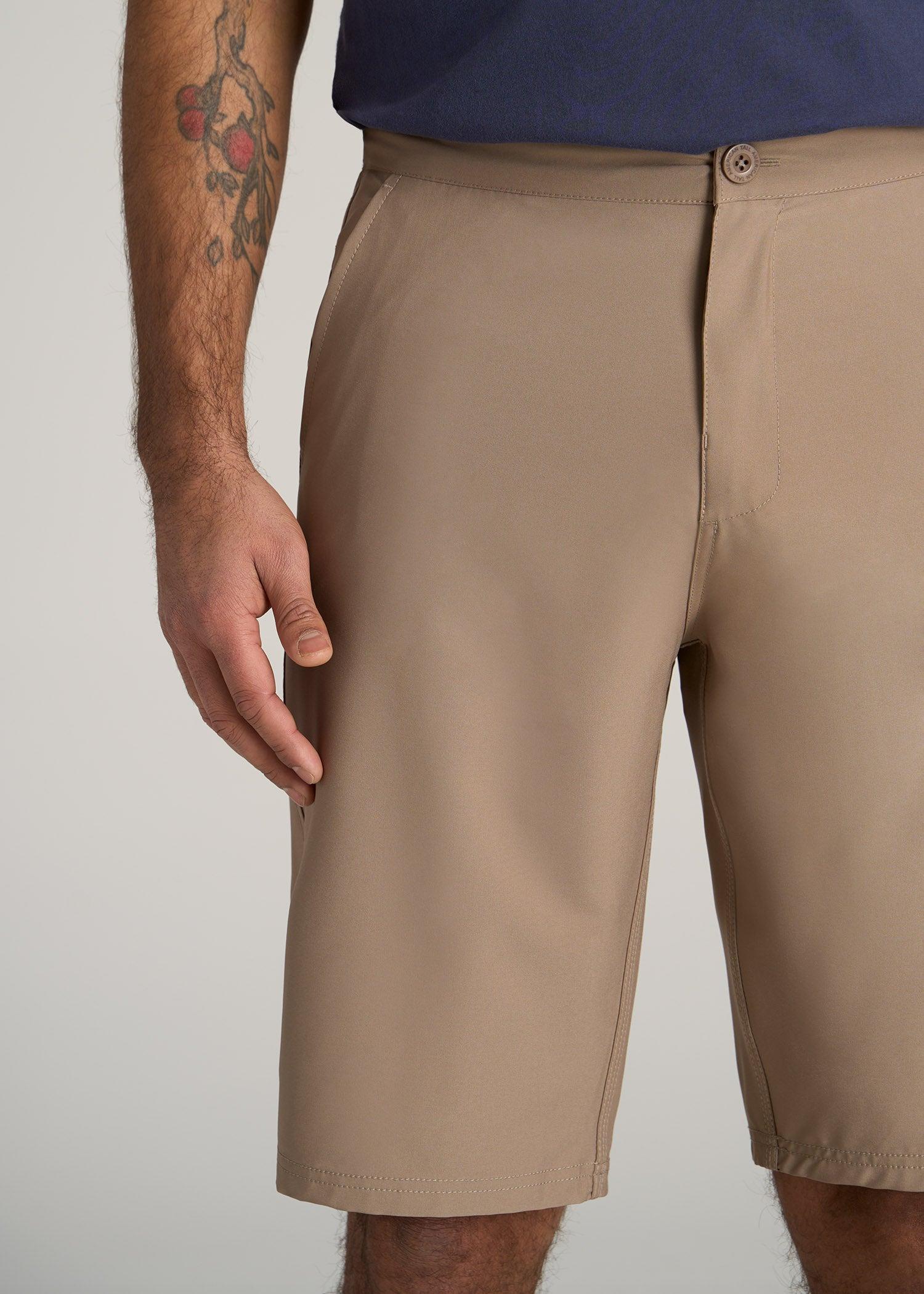 Hybrid Shorts for Tall Men in Dark Sand Male Product Image