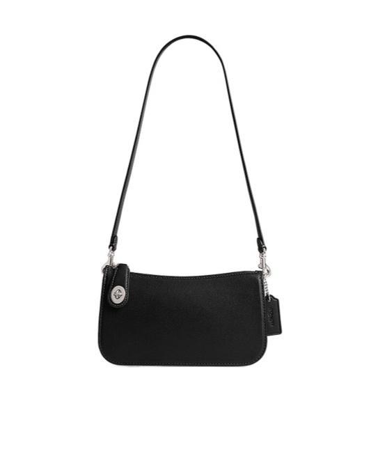 COACH Penn Leather Shoulder Bag In Black Product Image