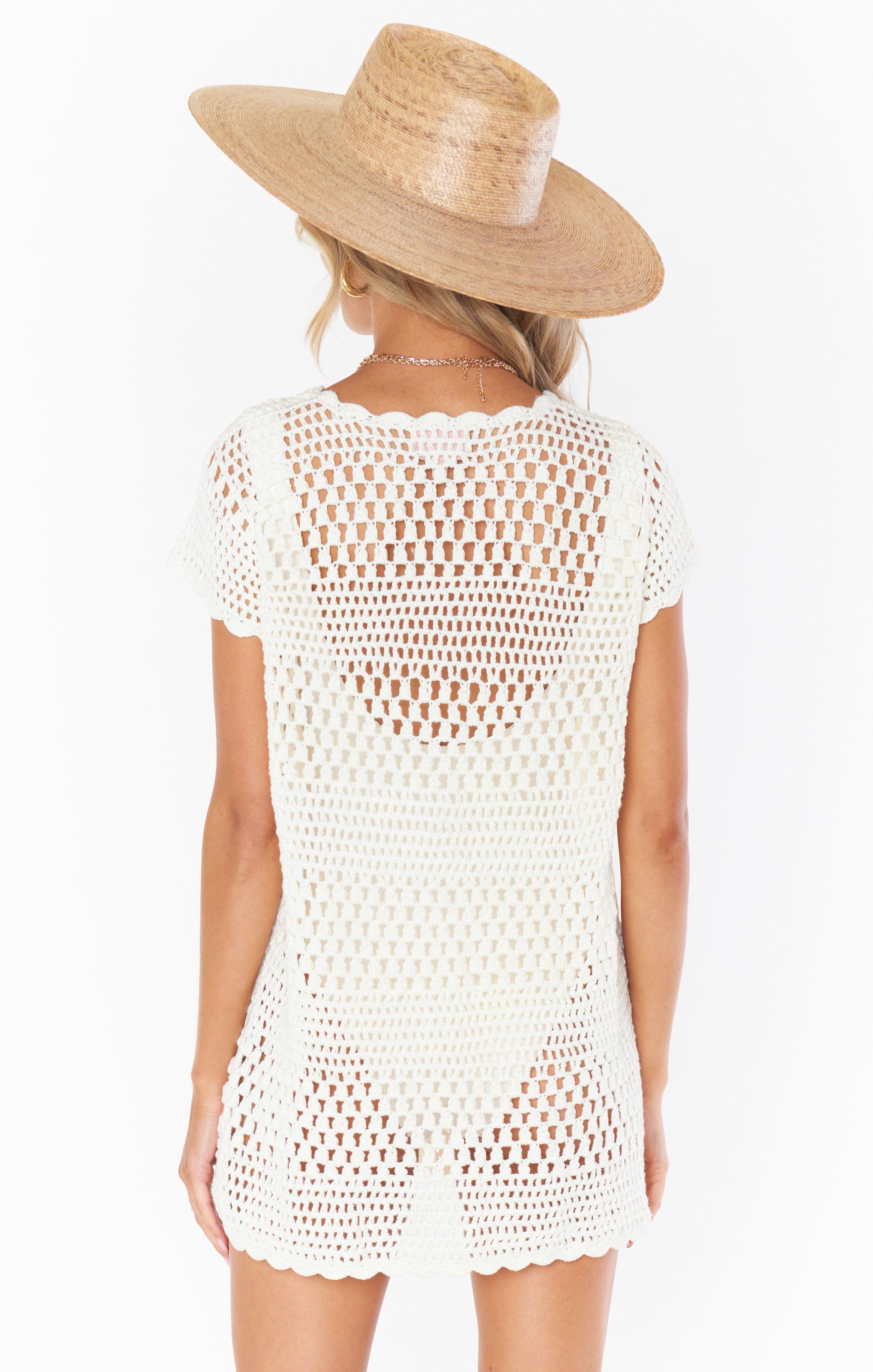 Cleo Coverup ~ White Crochet Product Image