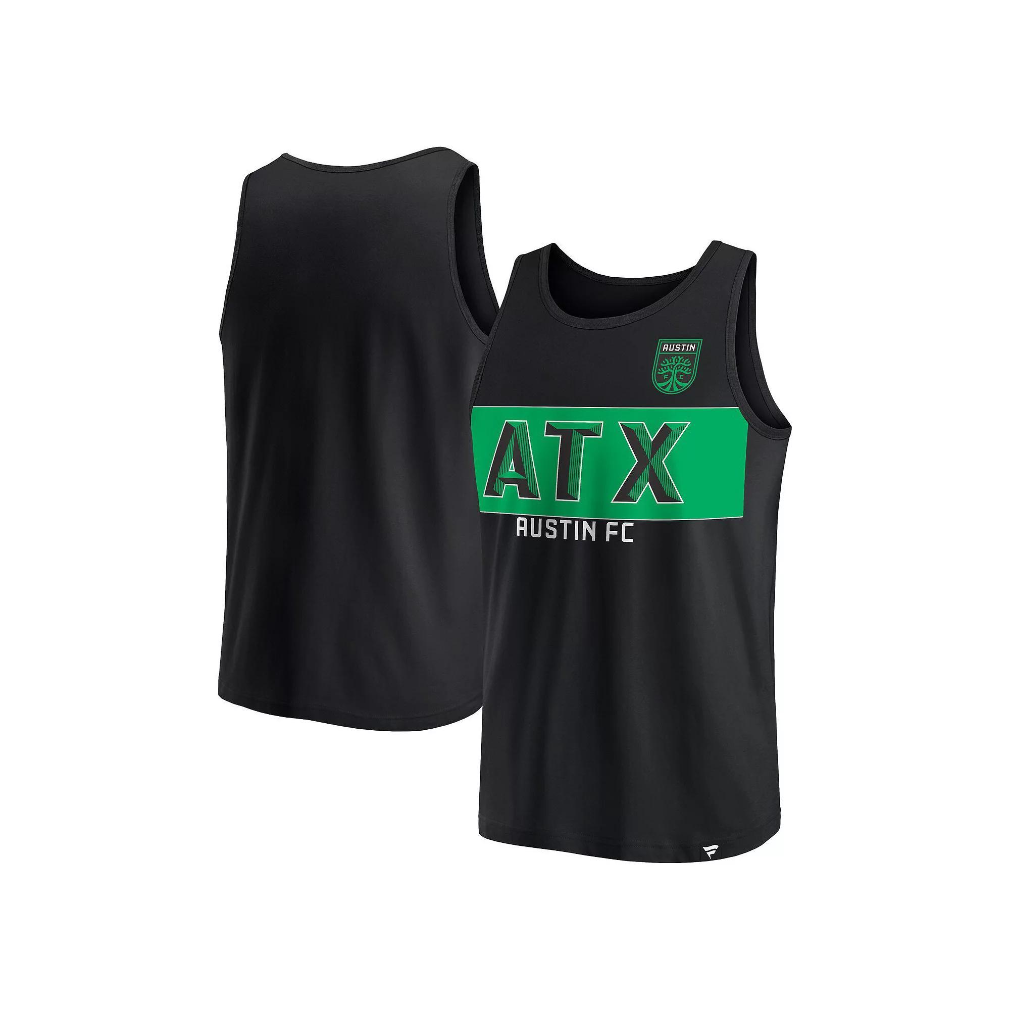 Men's Fanatics Black Austin FC Run Angle Tank Top, Size: 2XL, Afc Black Product Image