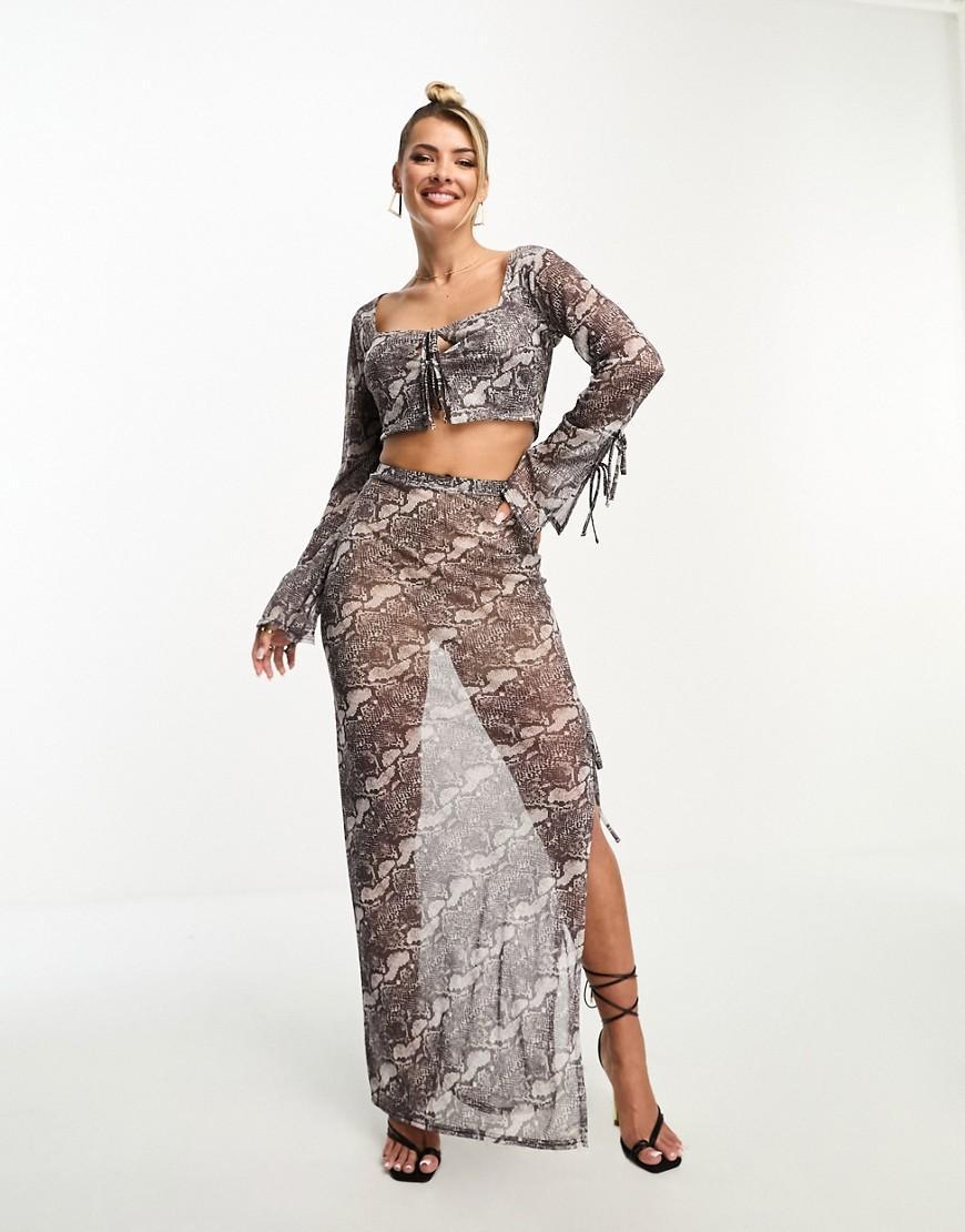 Kaiia sheer maxi skirt Product Image