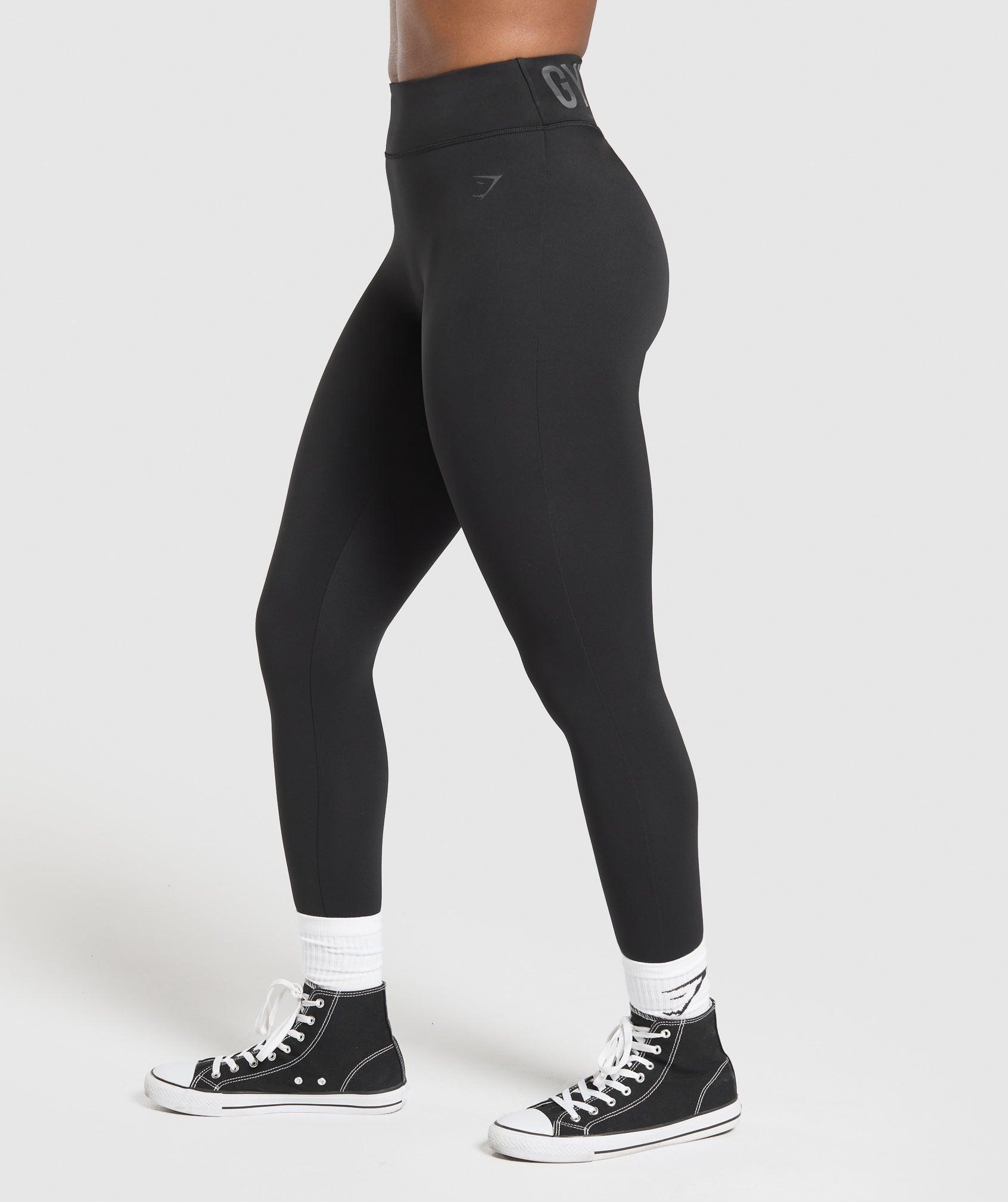 Gymshark Gymshark Wordmark Graphic Leggings - Black Female Product Image