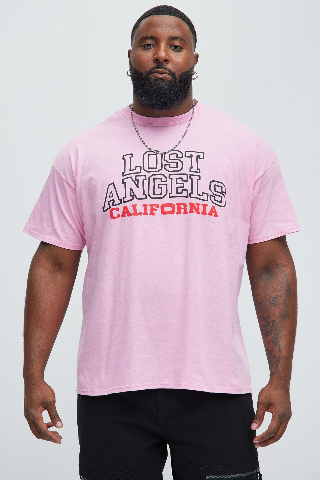 LA In Line Short Sleeve Oversized Tee - Pink Product Image