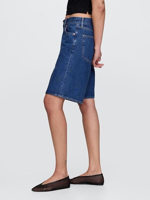 11"  Mid Rise Longline Denim Shorts Product Image