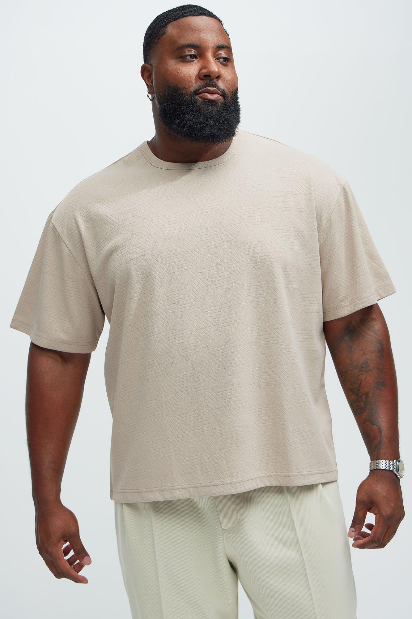 Kodi Textured Relaxed Tee - Taupe Product Image