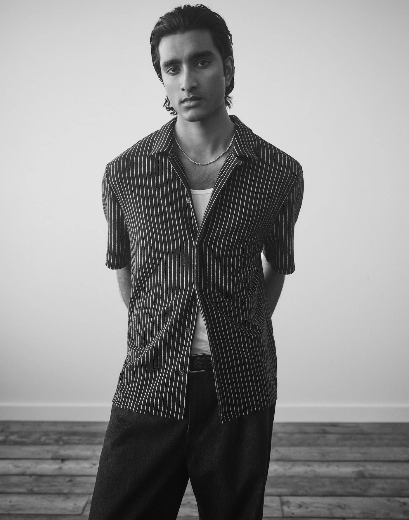 Textured Camp Collar Shirt Product Image