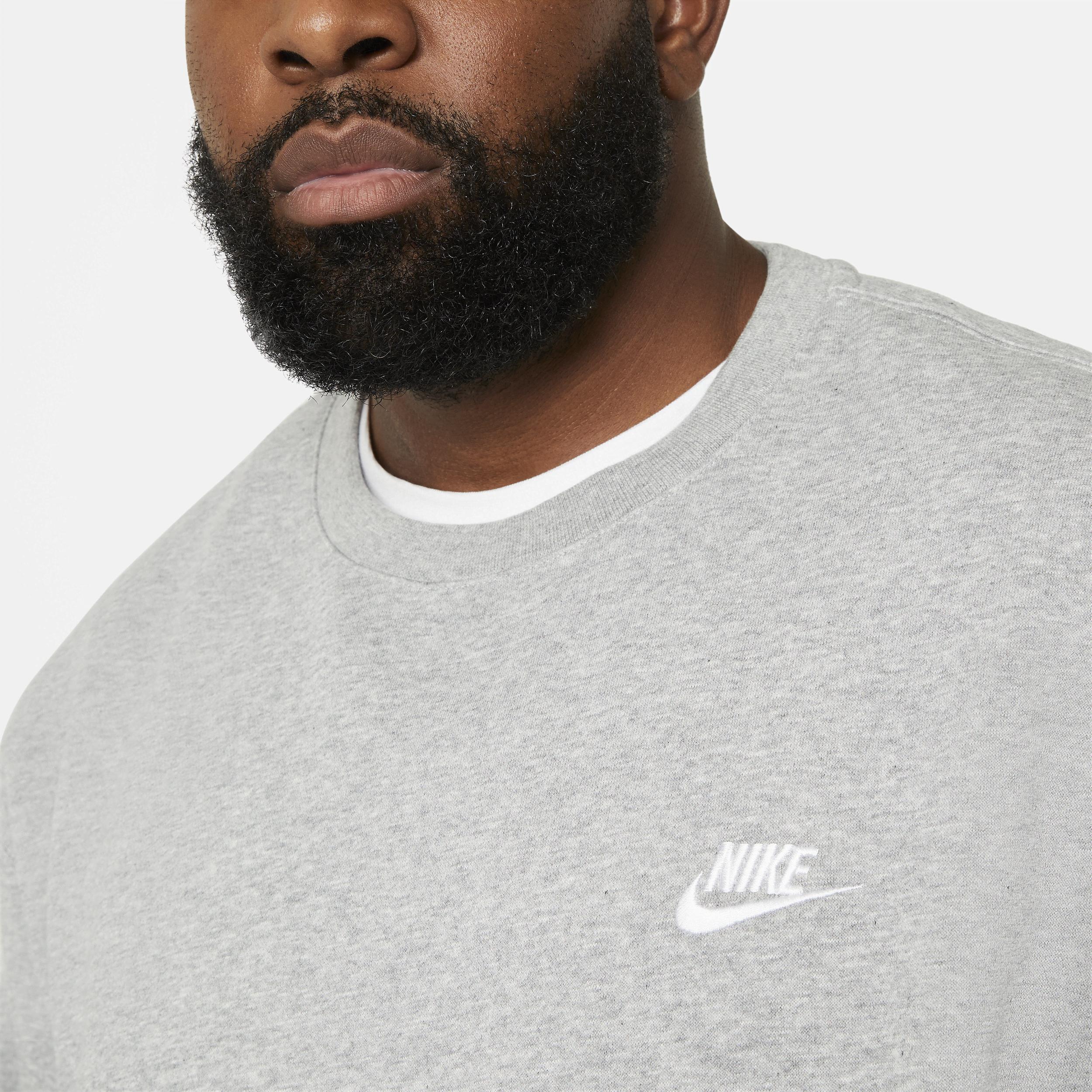 Nike Men's Club Crewneck Sweatshirt in Black/white at Nordstrom, Size Large Product Image