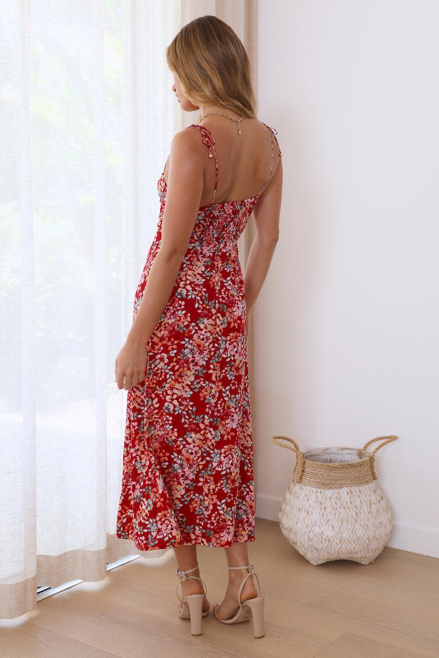 Her Pick Midi Dress Red Product Image