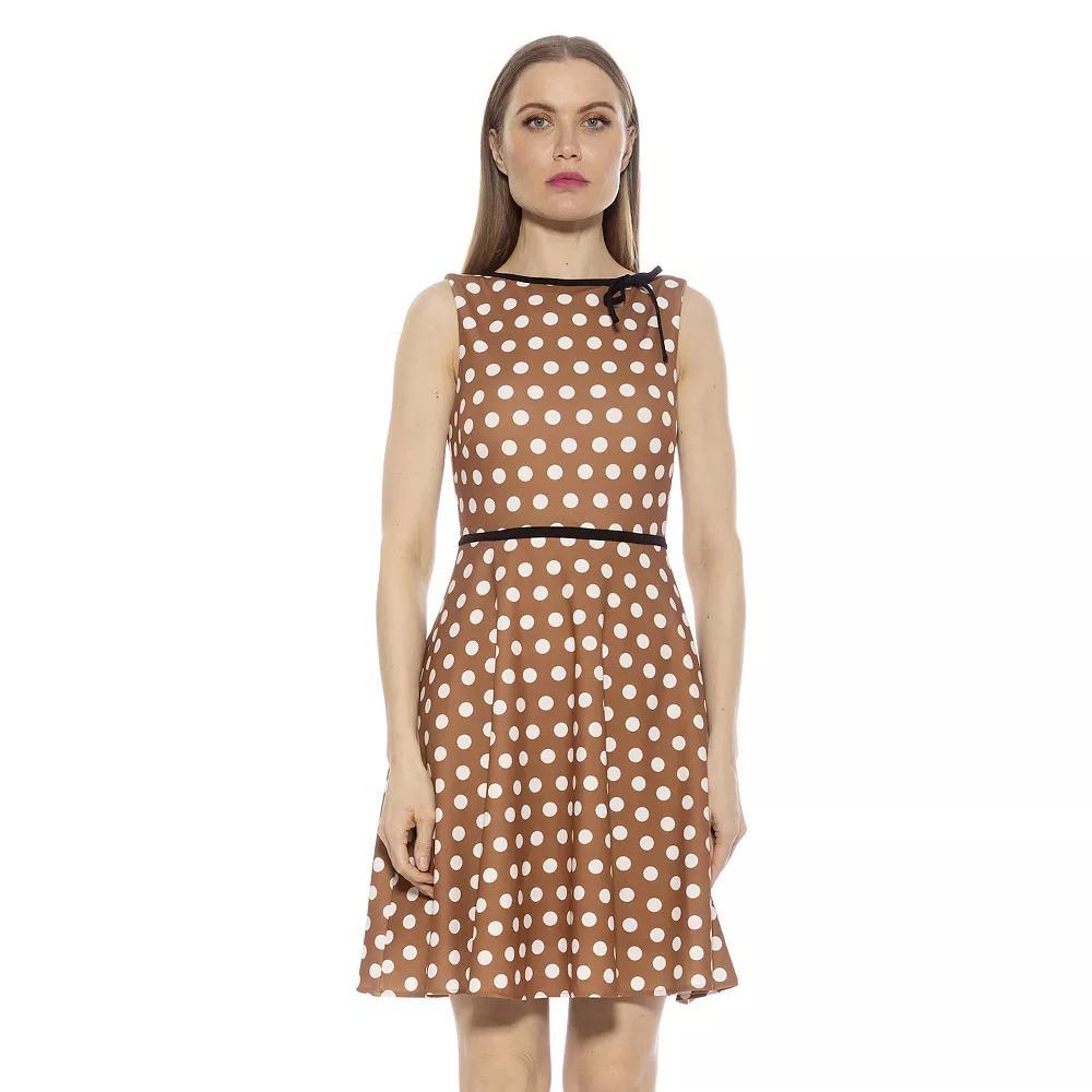 Women's ALEXIA ADMOR Ida Crewneck Fit And Flare Dress,  Product Image