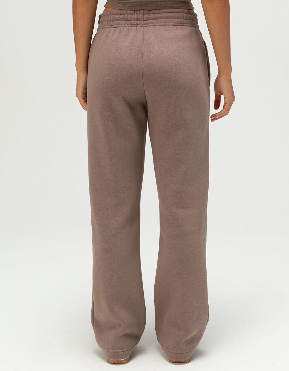 NIKE Sportswear Phoenix Fleece Womens Mid Rise Open Hem Pants - BROWN Product Image