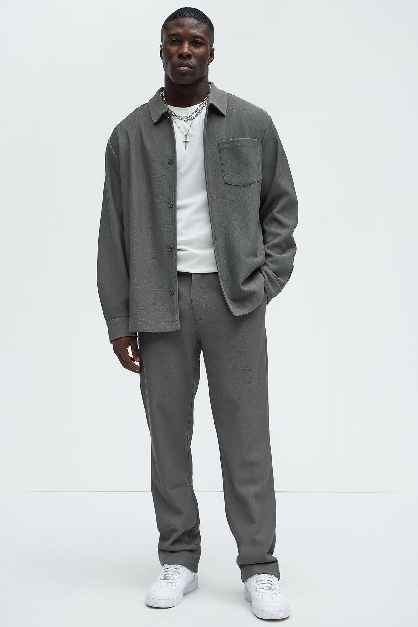 Turner Pocket Button Up Shirt - Grey Product Image