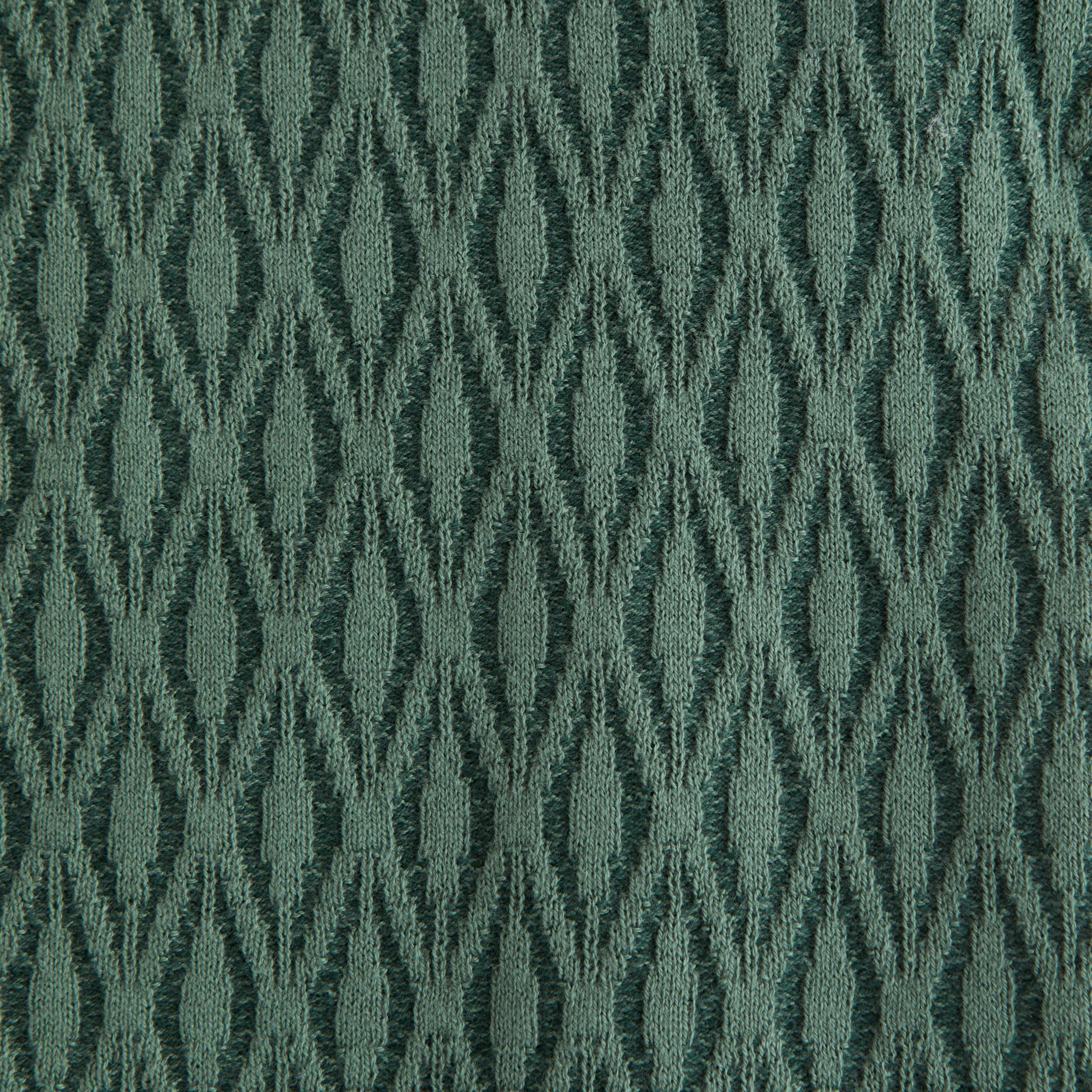 Jacquard Pattern Button-Through Sweater Polo Product Image