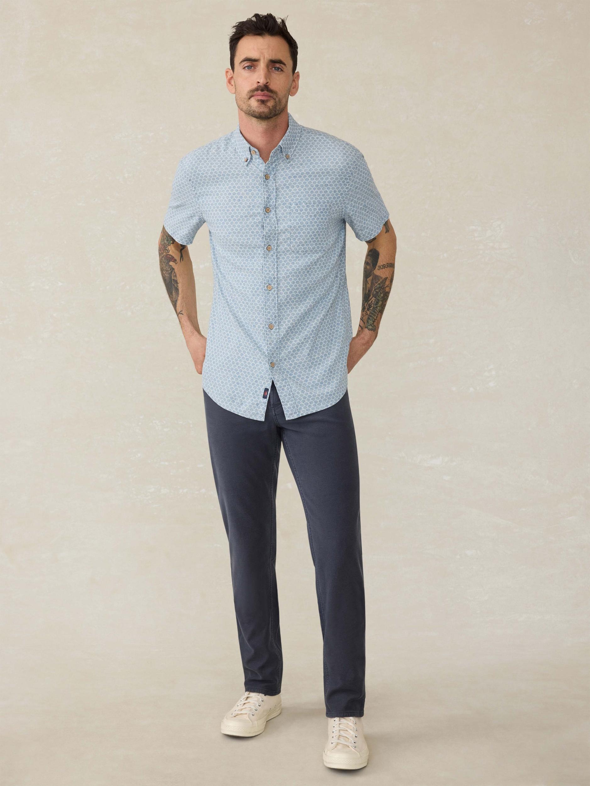 Stretch Terry 5-Pocket Pant - Navy Male Product Image