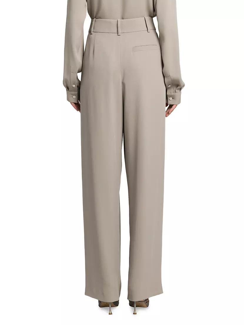 Silk Pleated Trousers Product Image