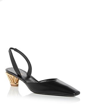 Ferragamo Womens Alyssa Slingback Low Heel Pumps Product Image