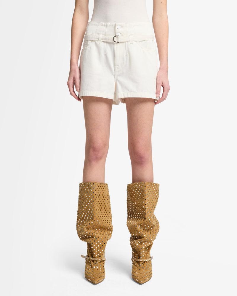 Linen Blend Belted Shorts Product Image