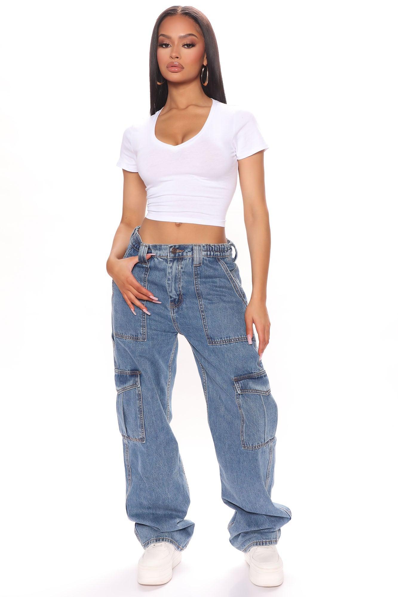 Kaitlyn V Neck Crop Top - White Product Image