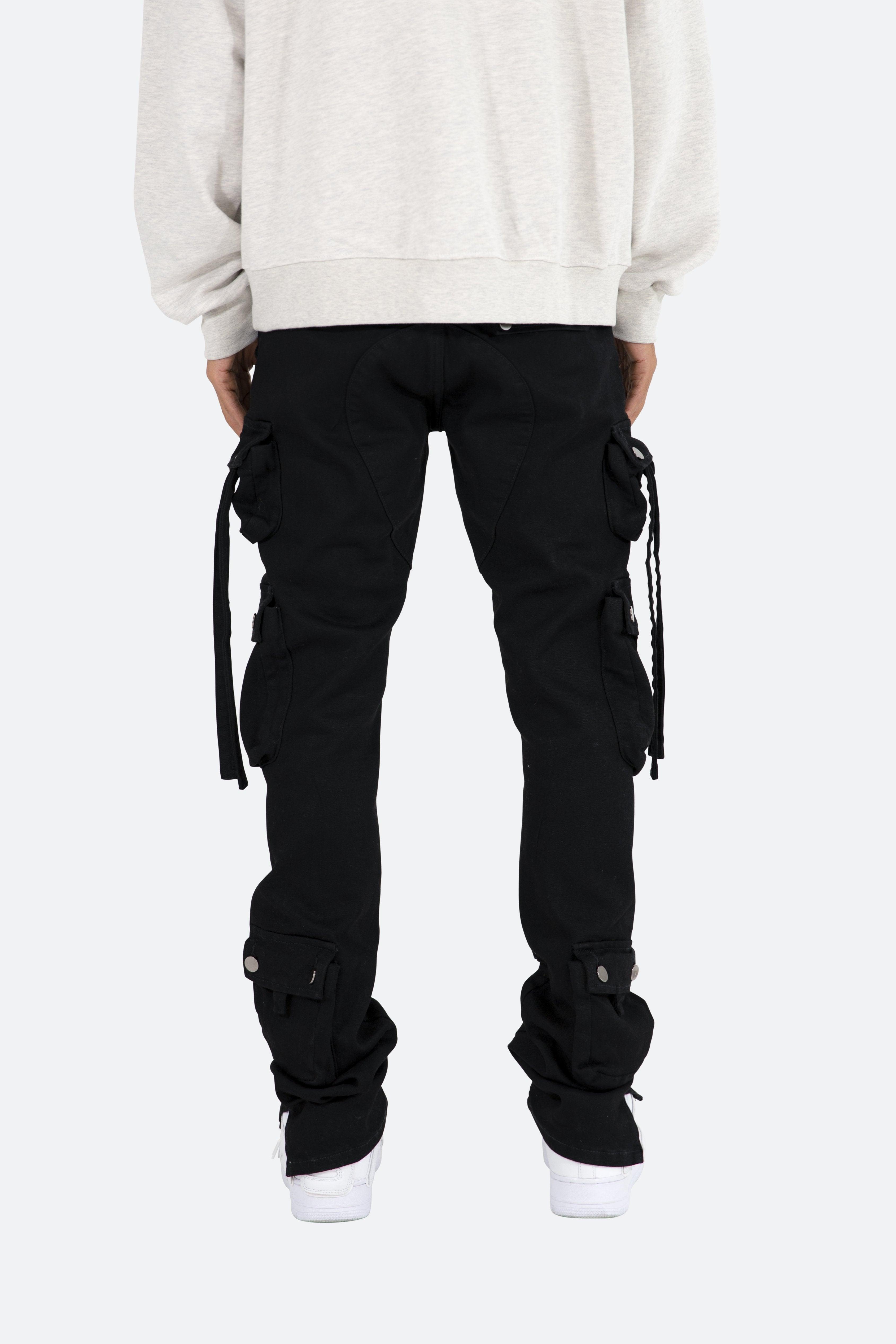 D152 Cargo Straight Denim - Black Product Image