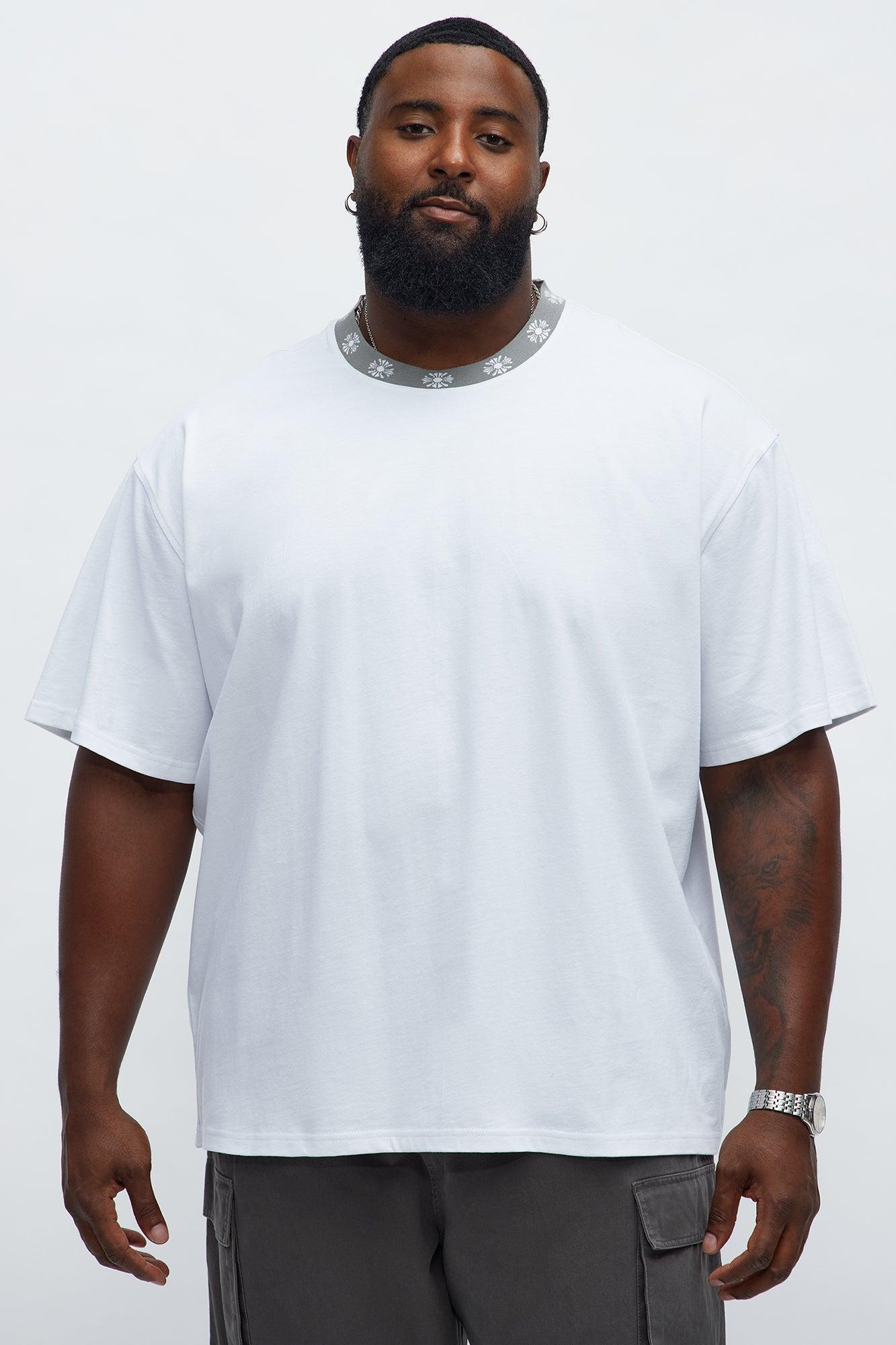 Short Sleeve Cross Collar Graphic - White Male Product Image