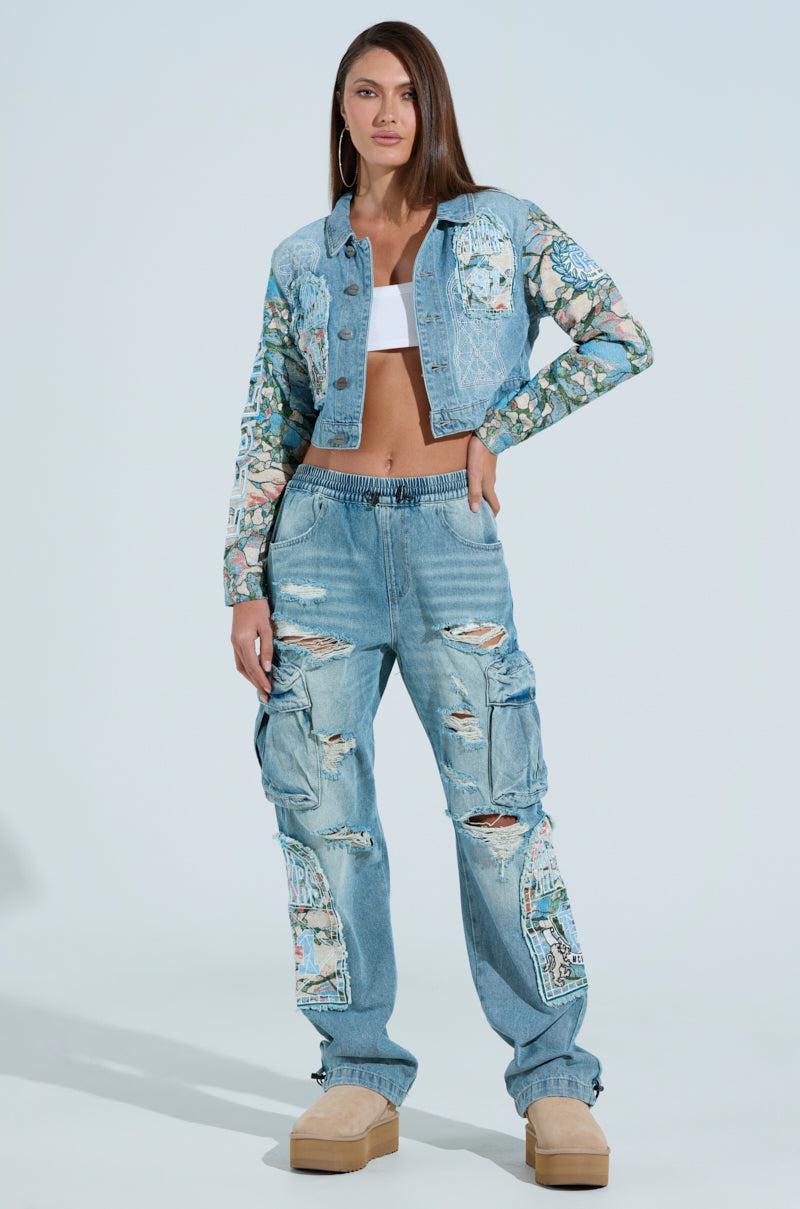 OUT OF THIS WORLD DENIM JOGGER Product Image