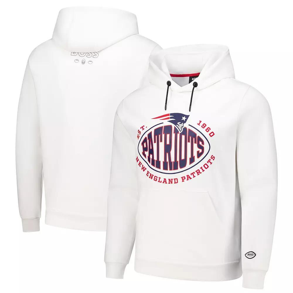 Men's BOSS X NFL White Denver Broncos Touchback Pullover Hoodie,  Product Image