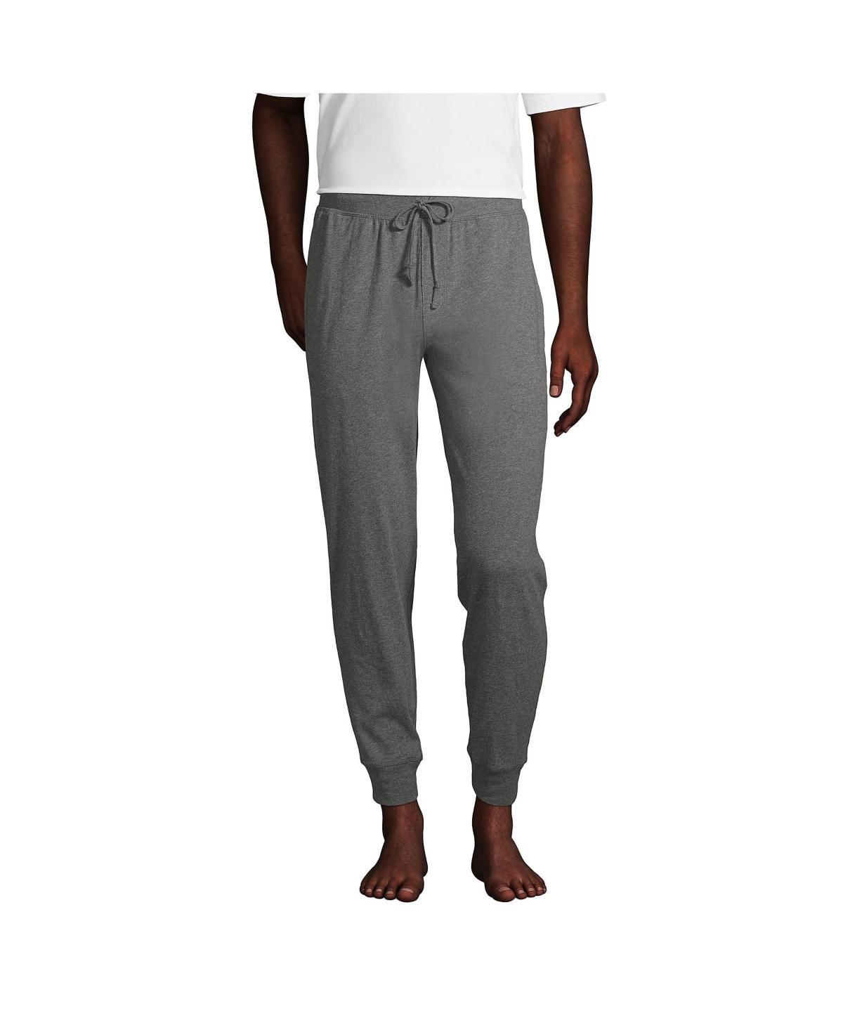 Mens Lands End Knit Jersey Joggers Grey Heather Product Image